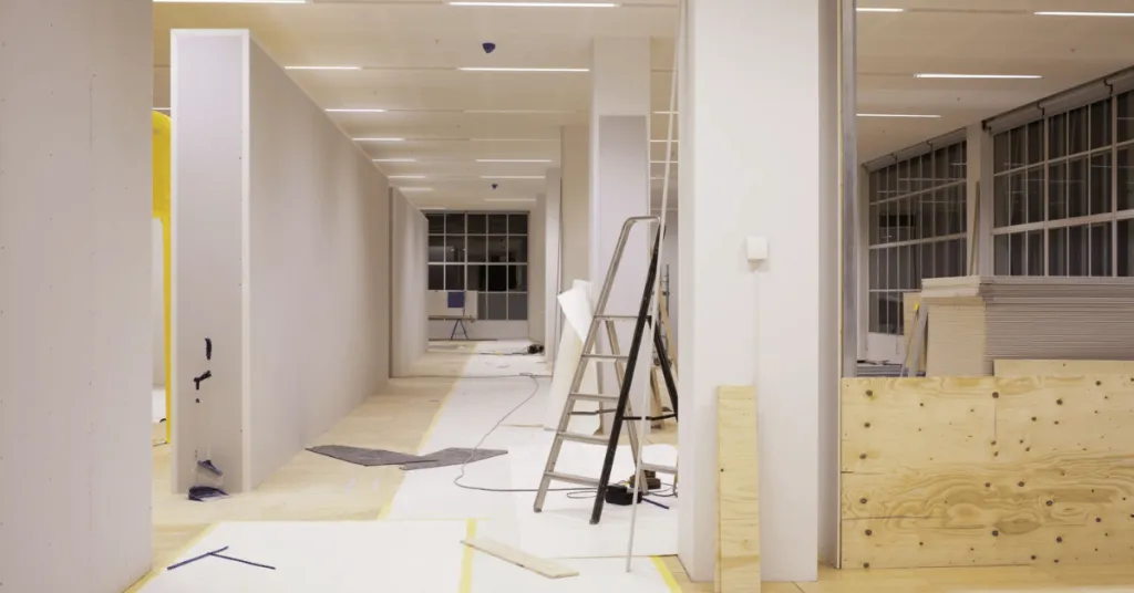 Modern commercial reception area