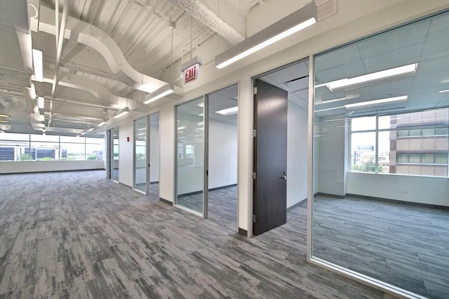 Commercial interior build-out in progress